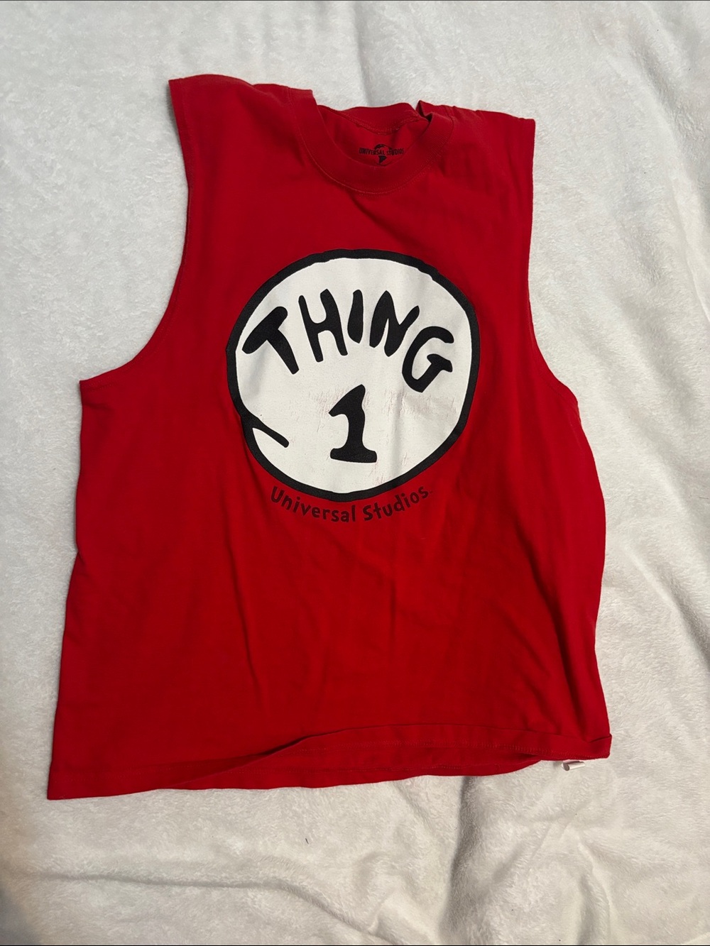 Universal Studios Red 'Thing 1' Sleeveless Graphic Tank